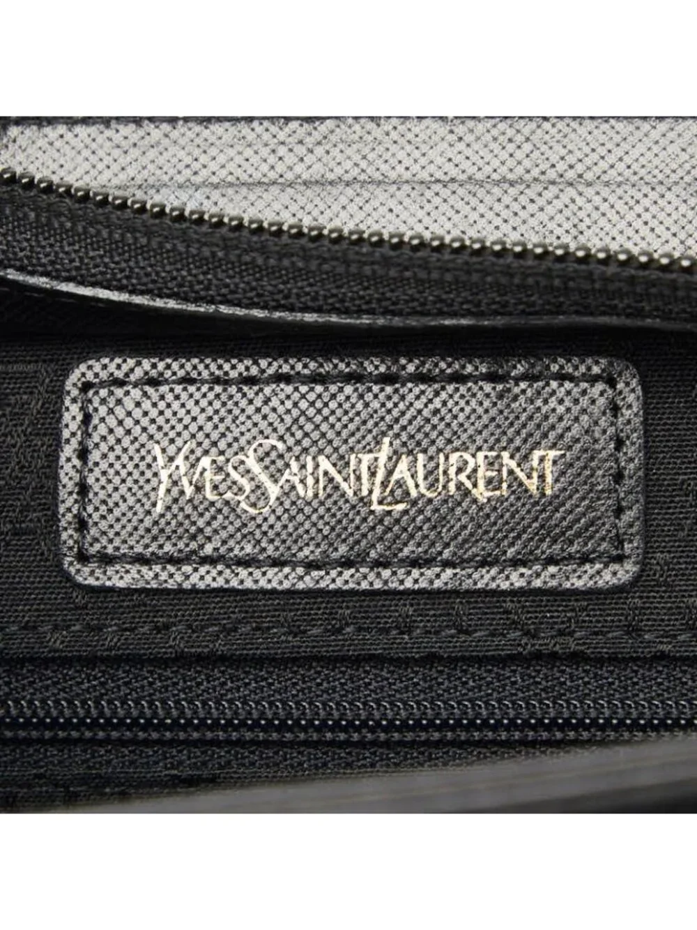 Saint Laurent Clutch Black Gold Leather